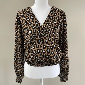 Michel Kors Animal Print Blouse, Size S